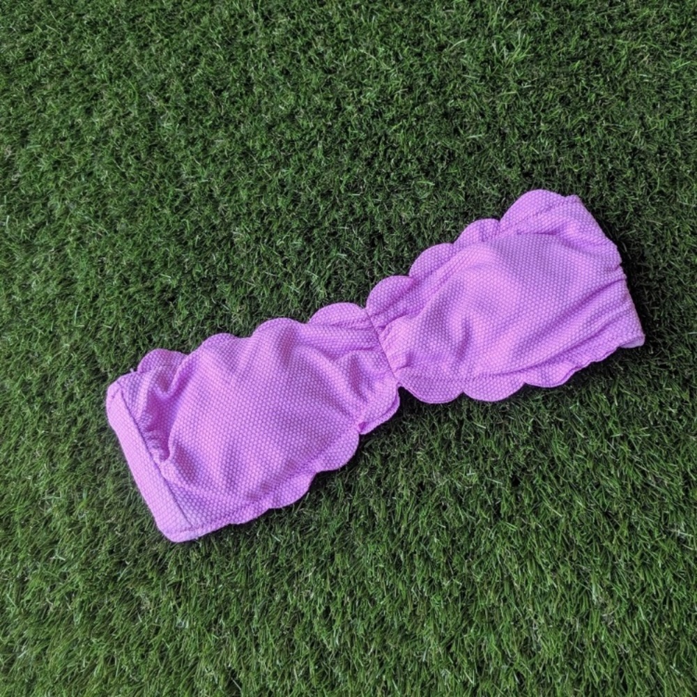 Banana Republic Lilac Scalloped Bandeau Bikini Top